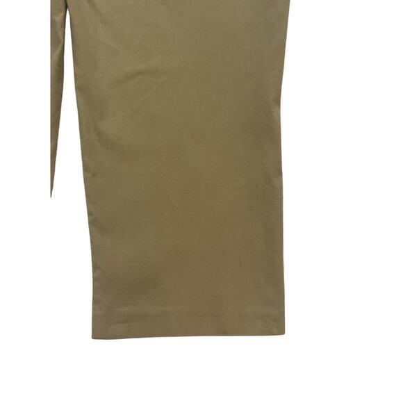 Zac & Rachel Pull On Ankle Pants khaki Snap Hem Stretch Size 12 - Picture 9 of 11